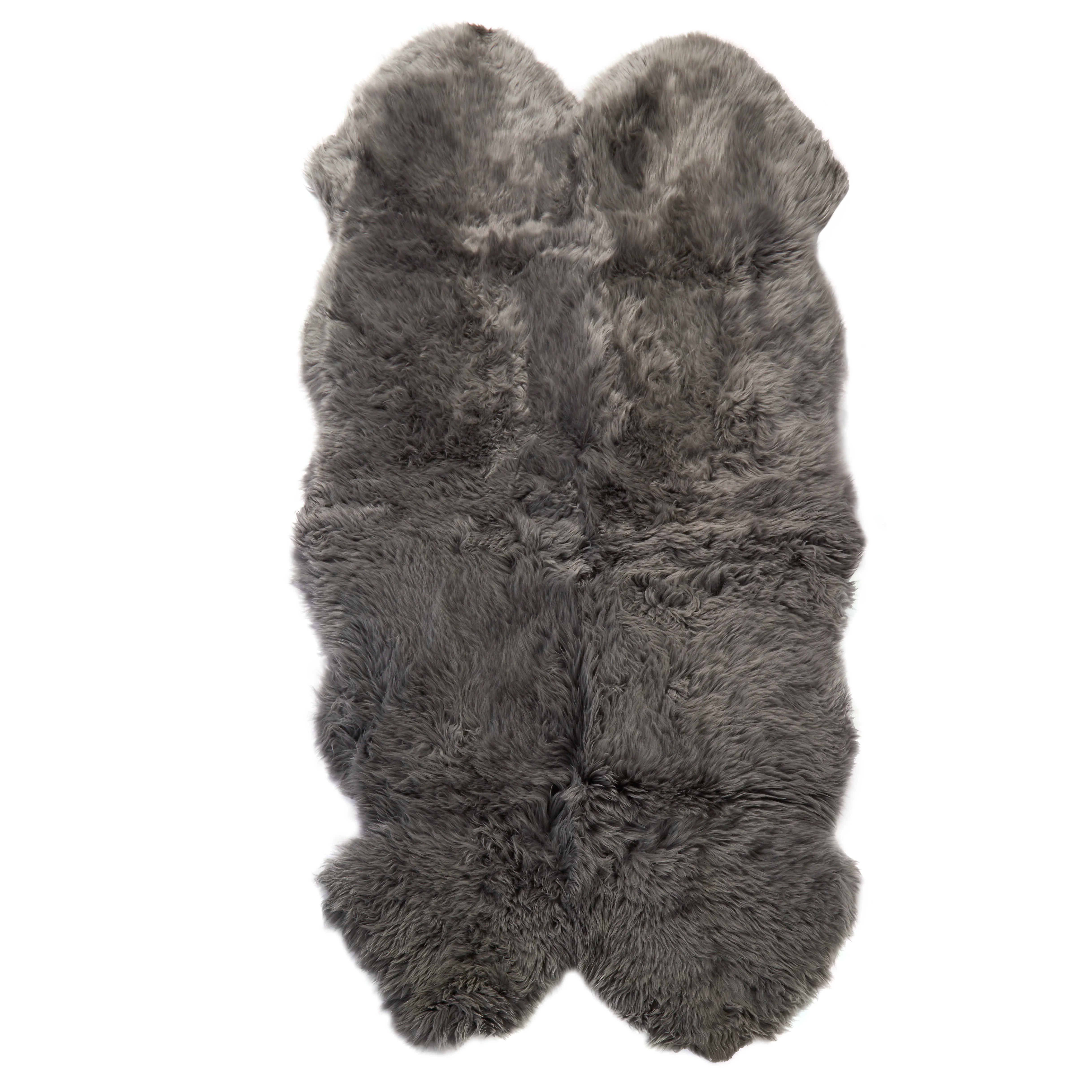 Quad Grey Sheepskin Rug
